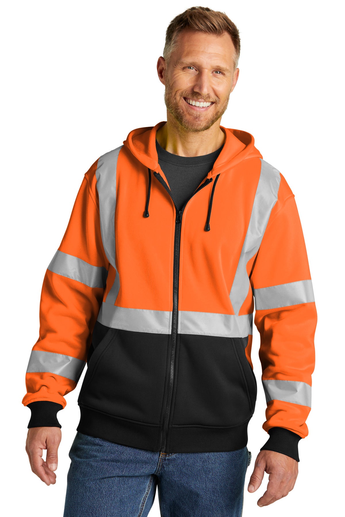 CornerStone Men's A107 Class 3 Heavy-Duty Fleece Full-Zip Hoodie CSF300
