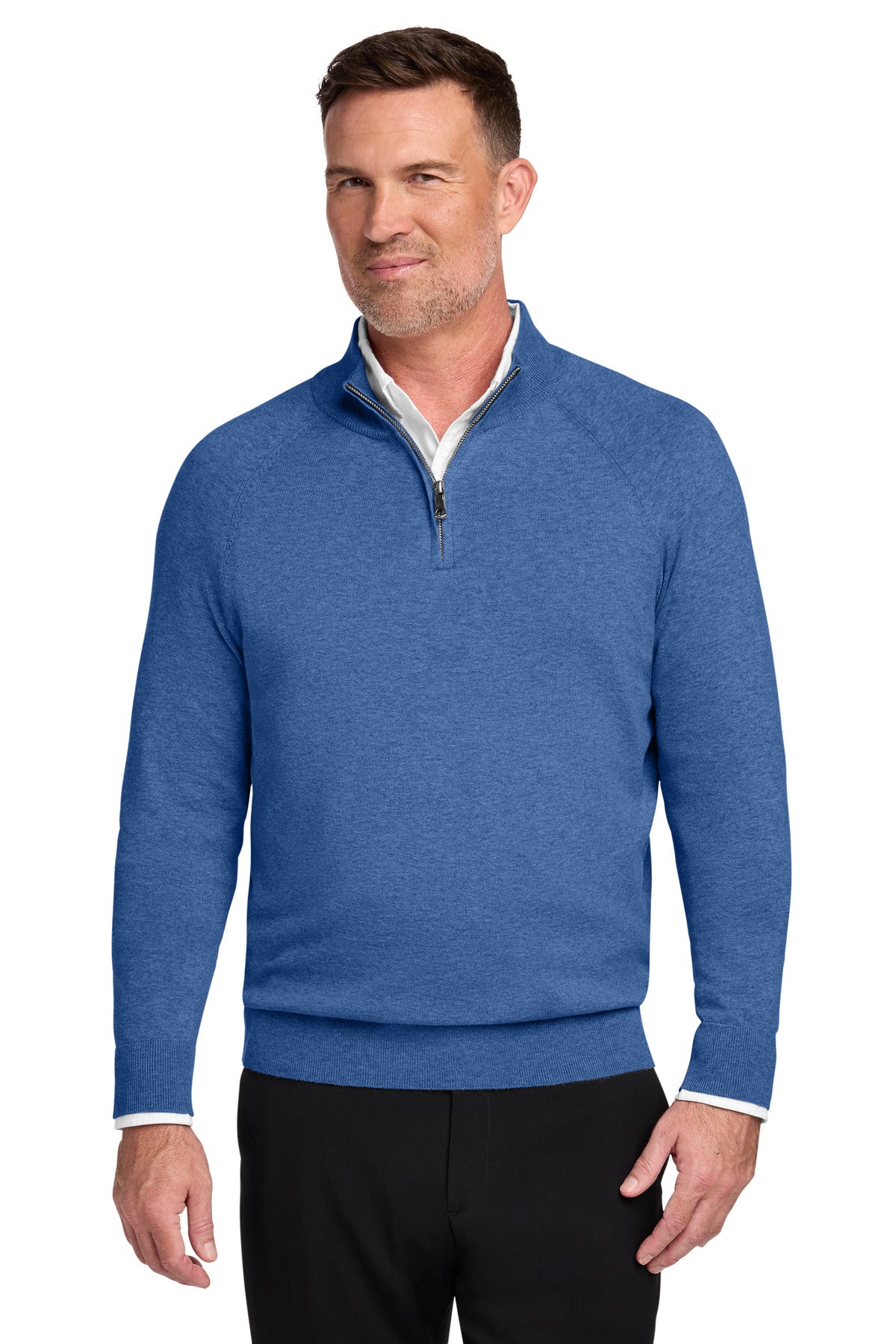 Brooks Brothers Men's Cotton Stretch 1/4-Zip Sweater BB18402