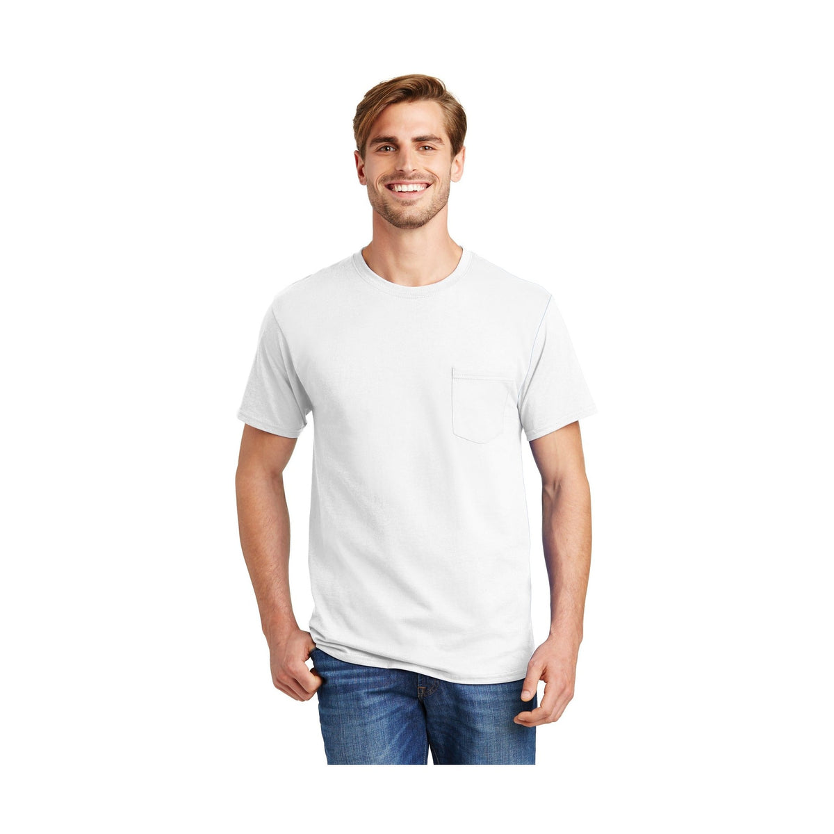 Hanes Men's Authentic 100% Cotton T-Shirt with Pocket