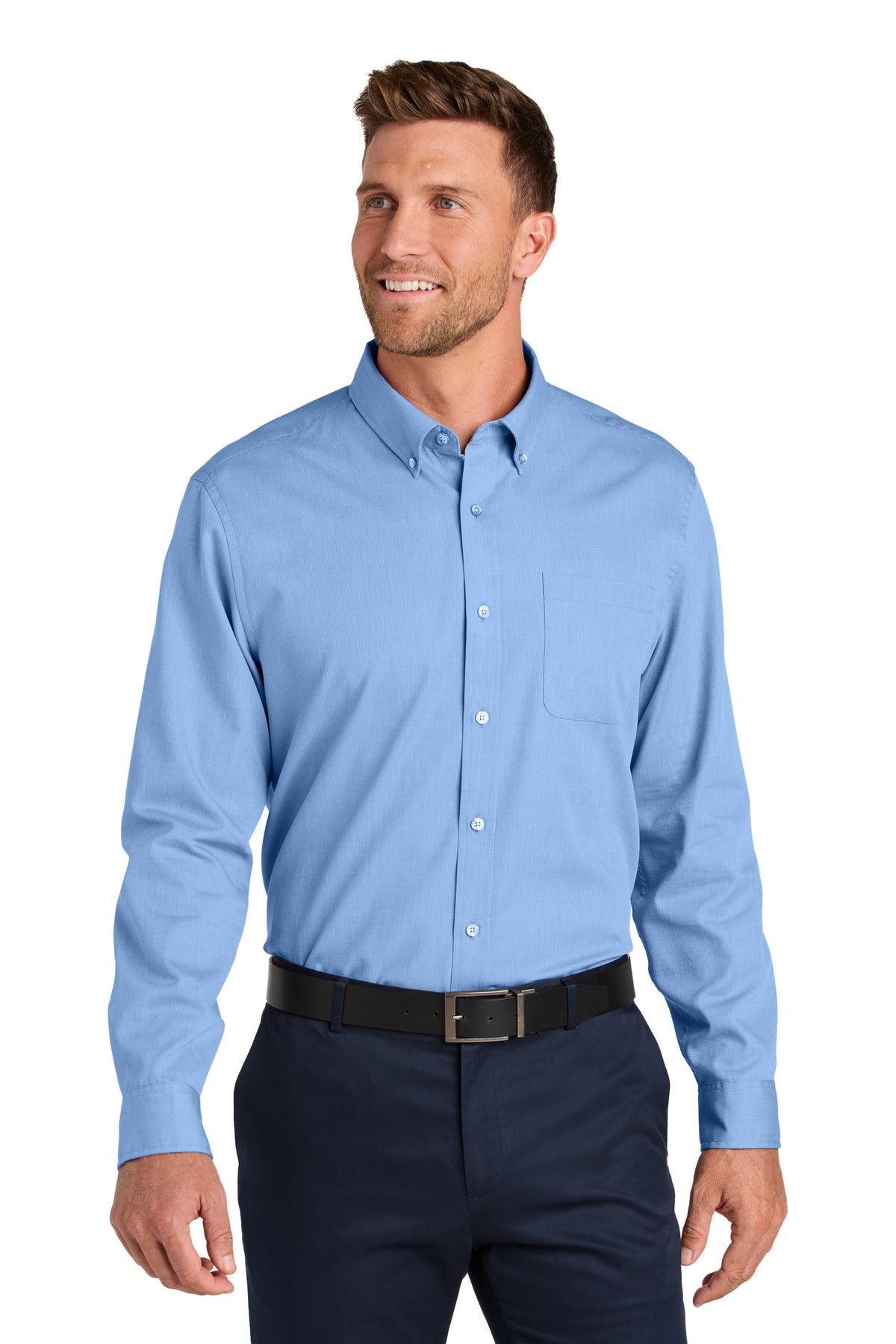 Port Authority Men's Long Sleeve Nailhead Easy Care Shirt W816