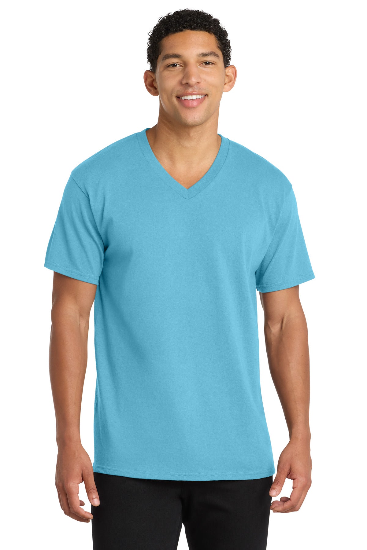 Port & Co Men's Core Cotton V-Neck Tee