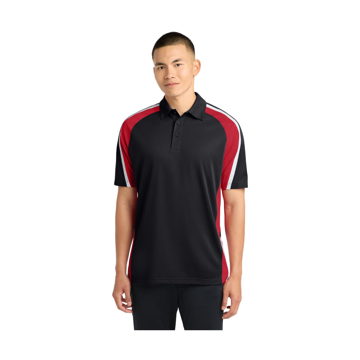 Sport-Tek Men's Tricolor Micropique Sport-Wick Polo