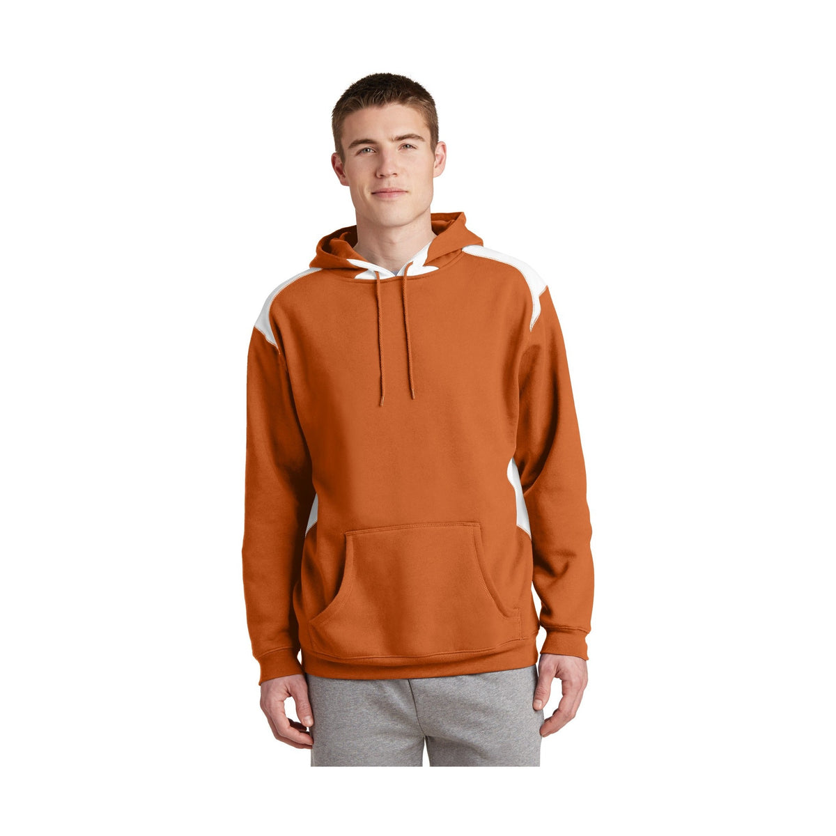 Sport-Tek Men's Pullover Hooded Sweatshirt with Contrast Color