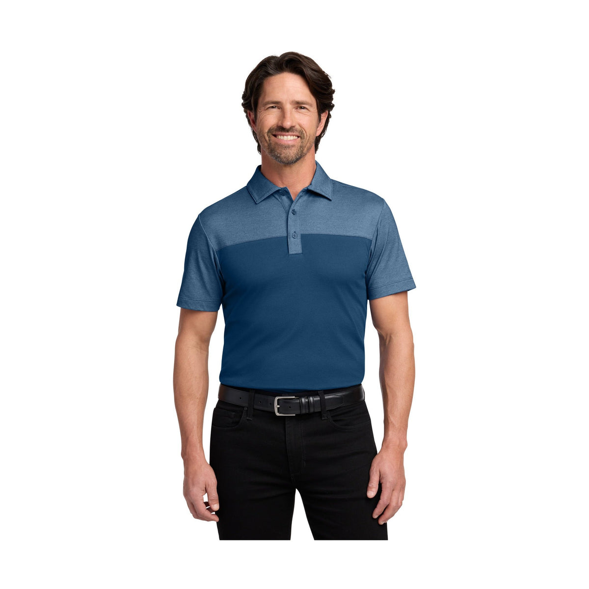 Port Authority Men's Fine Pique Blend Blocked Polo K831