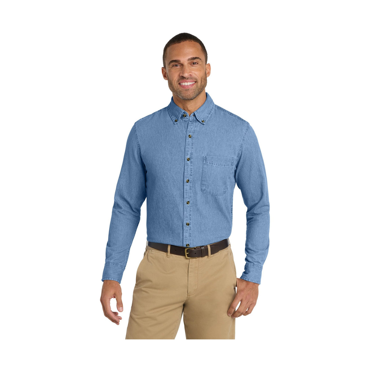 Port & Company ® - Long Sleeve Value Denim Shirt