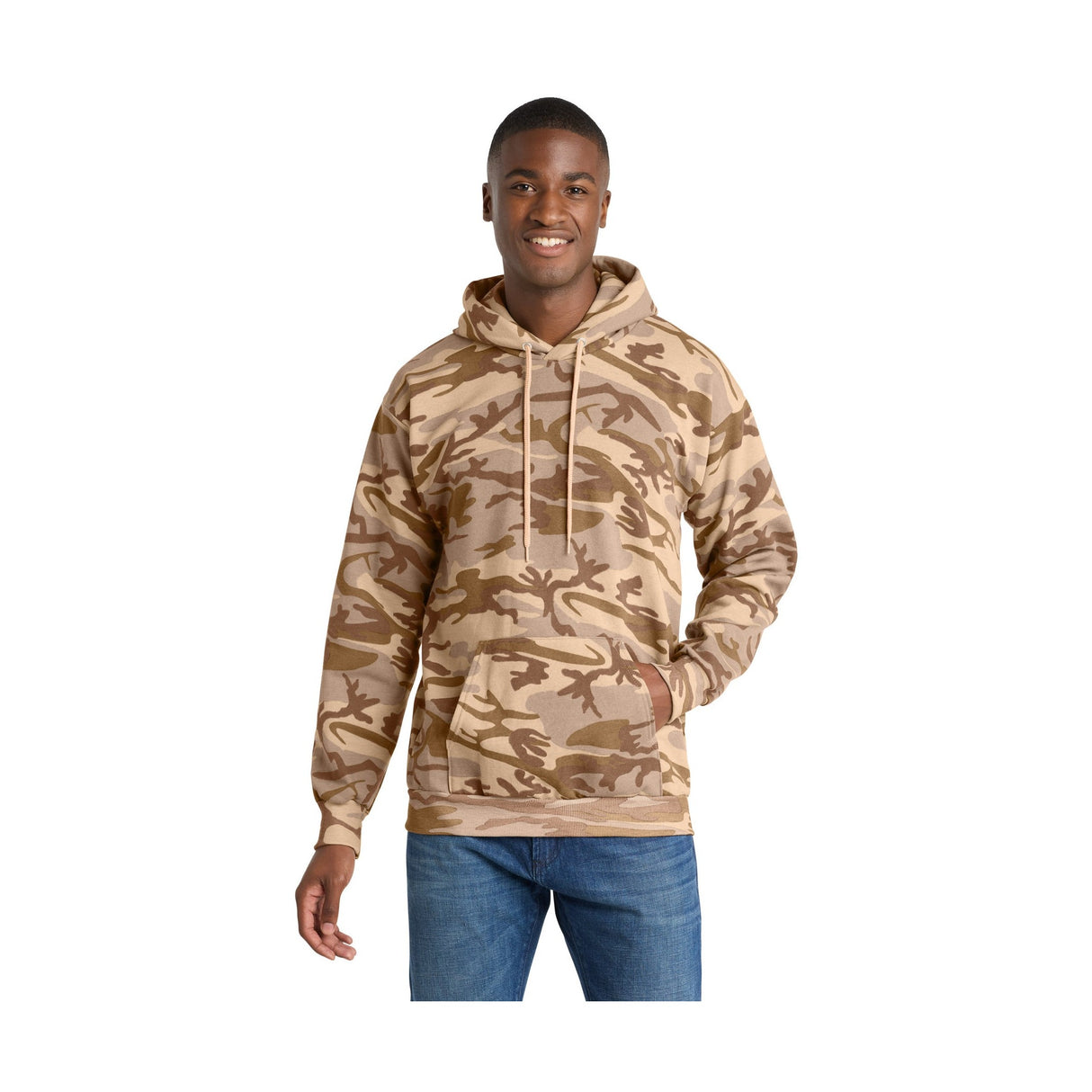 Port & Co Men's Core Fleece Camo Pullover Hooded Sweatshirt