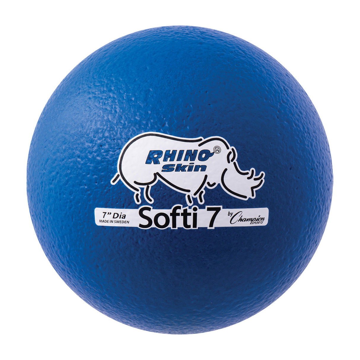 Champion Sports 7" Rhino Skin Softi Low Bounce Foam Ball Blue