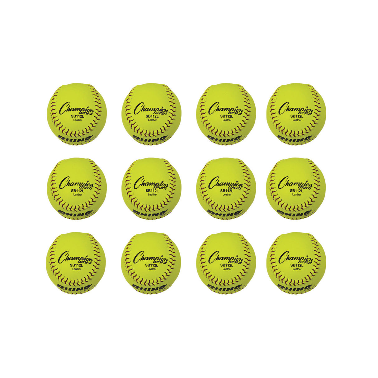 Champion Sports 12" Leather Cork Core Softball