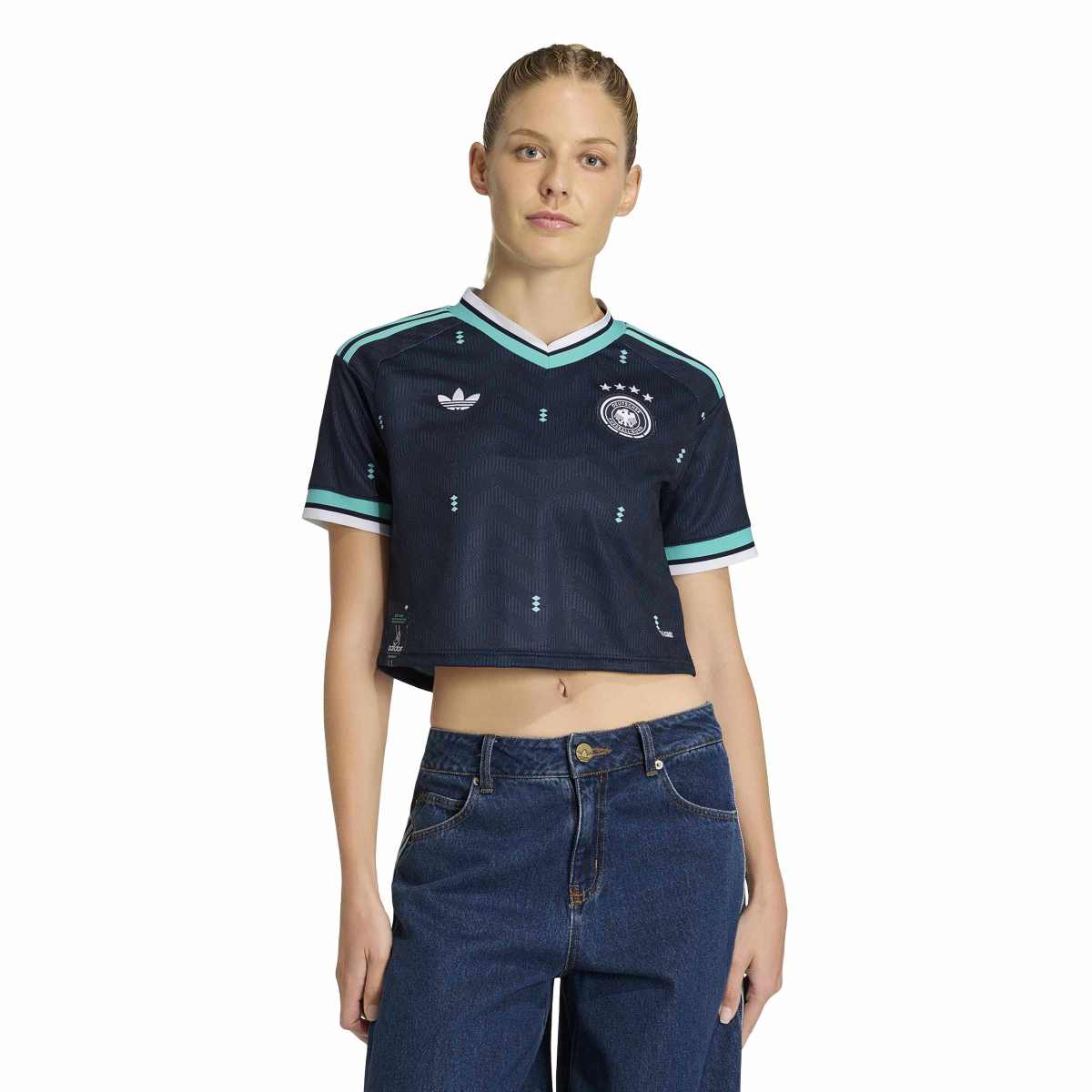 adidas Women's Germany 26 Away Cropped Jersey-3