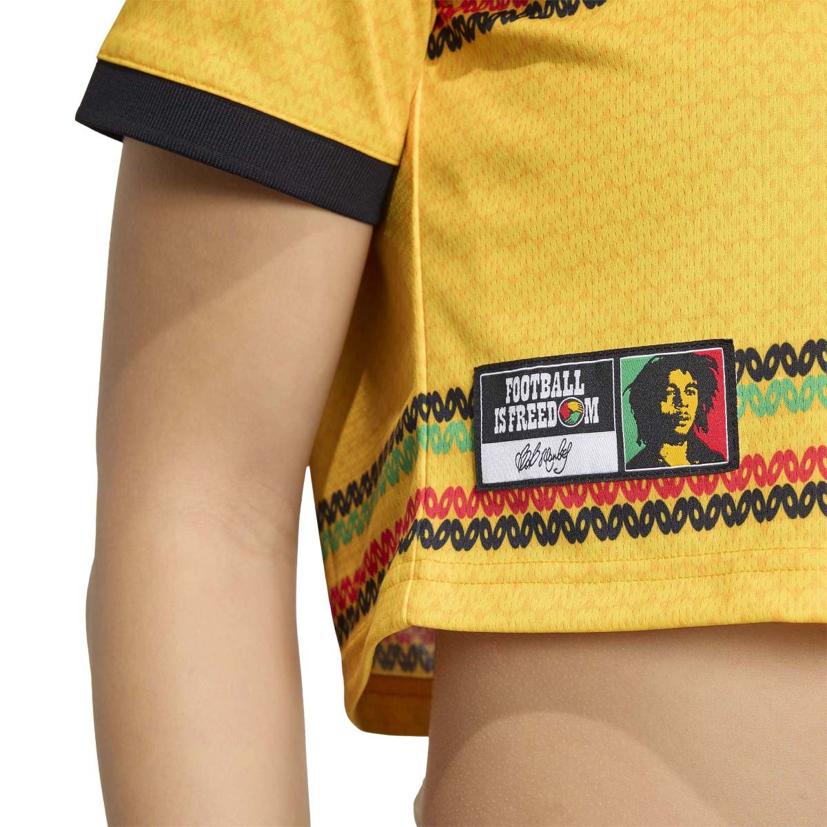 adidas Women's Jamaica 26 X Bob Marley Home Cropped Jersey-6