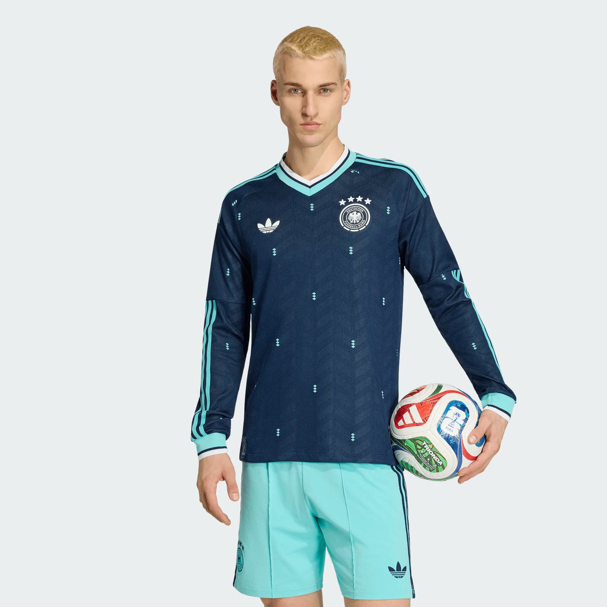 adidas Men's Germany 26 Away Authentic Long Sleeve Jersey-1
