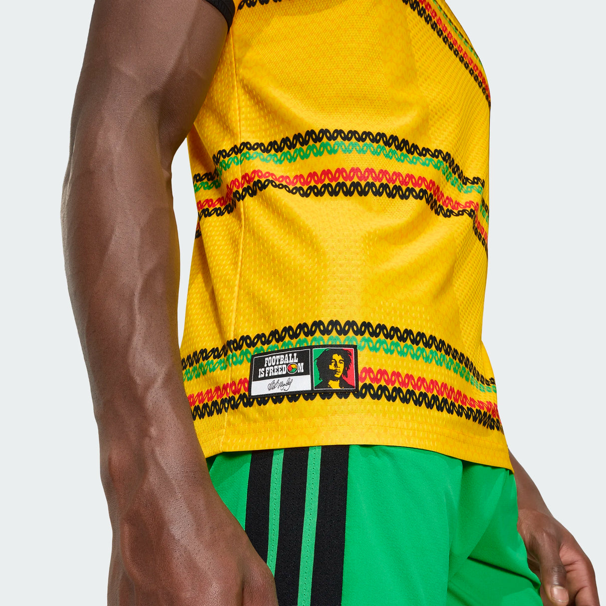 adidas Men's Jamaica 26 X Bob Marley Home Authentic Jersey-4