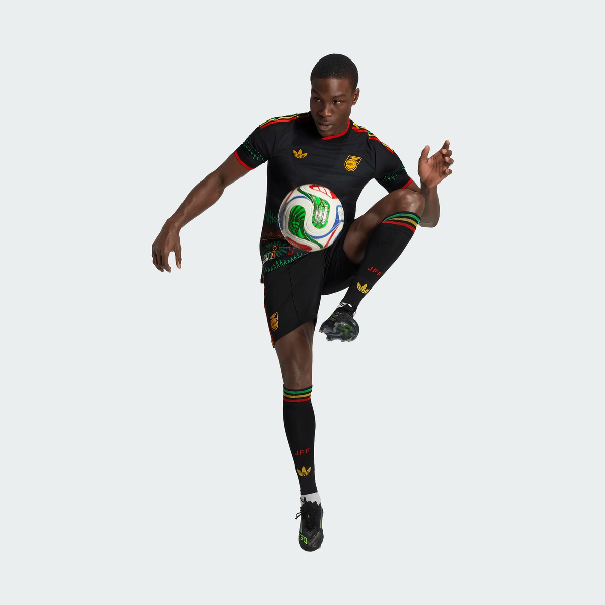 adidas Men's Jamaica 26 X Bob Marley Away Authentic Jersey-3