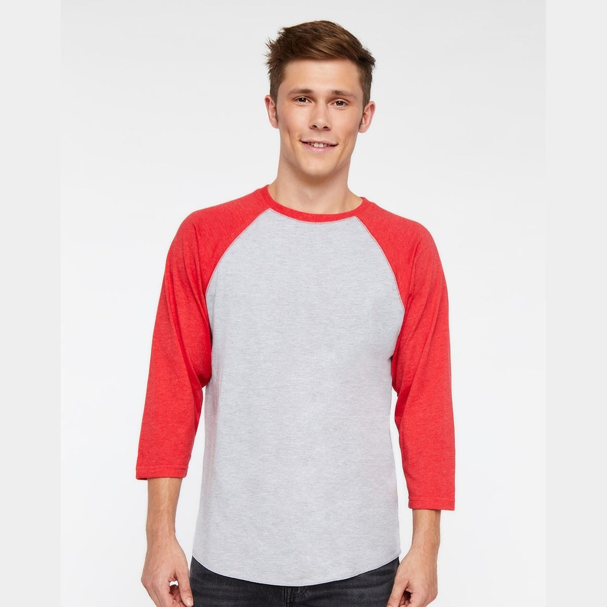 LAT Men's Baseball Fine Jersey Three-Quarter Sleeve Tee