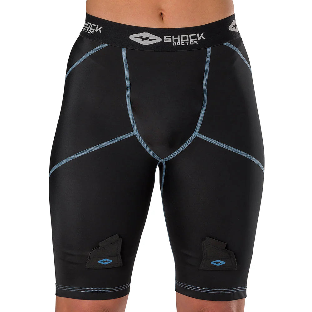 Shock Doctor Girl's Compression Hockey Short with Pelvic Protector-2