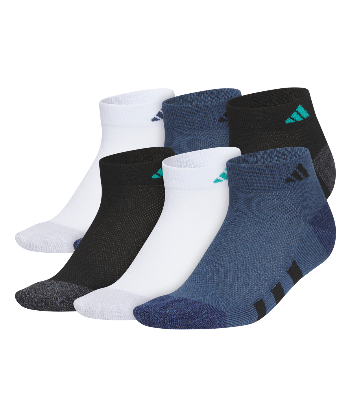 adidas Youth Athletic Cushioned 6-Pack Low Cut Socks (6-Pack)-1