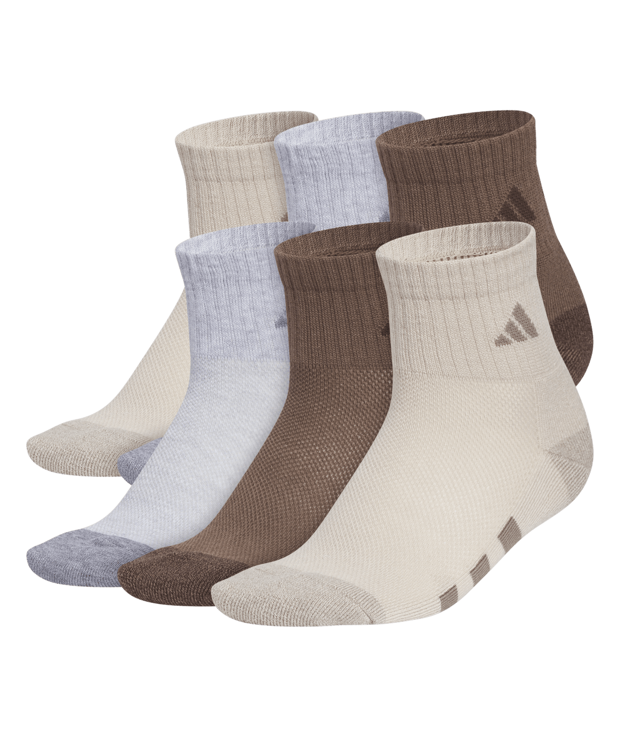 adidas Youth Athletic Cushioned Quarter Socks 6-Pack Unisex Accessories Socks