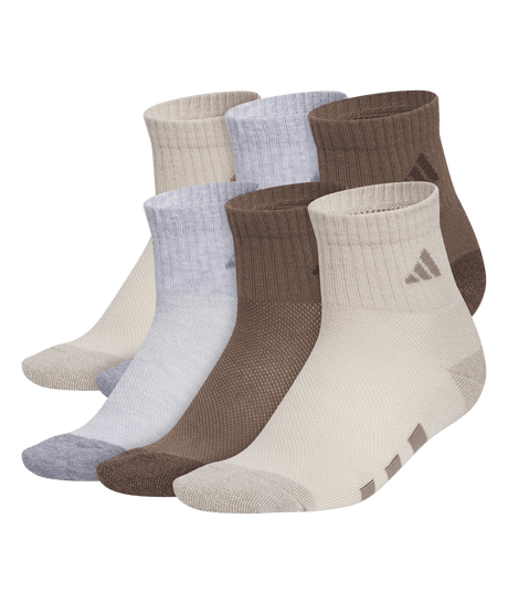 adidas Youth Athletic Cushioned Quarter Socks 6-Pack Unisex Accessories Socks