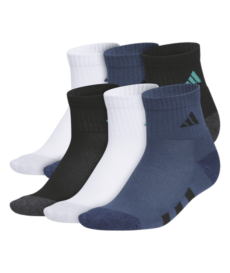 adidas Youth Athletic Cushioned Quarter Socks 6-Pack Unisex Accessories Socks