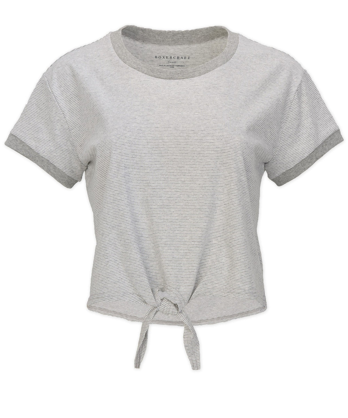 Boxercraft Women's Striped Tie Front Tee Womens Apparel Sweatshirts & Fleece