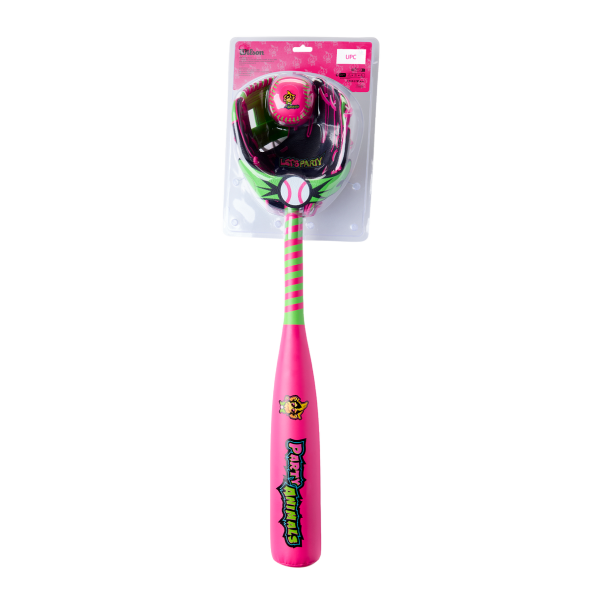 Wilson 2026 Party Animals A200 10" Glove Ball & Bat Kit-1