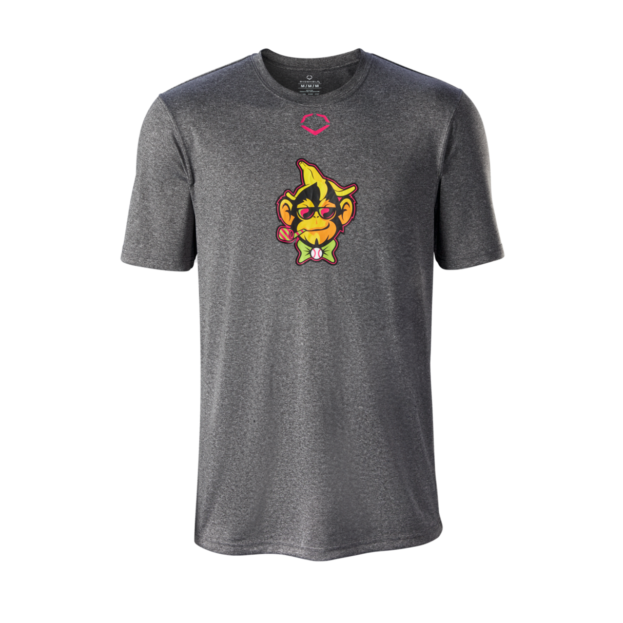 Wilson Adult Party Animals Heather Tech Baseball Tee-1