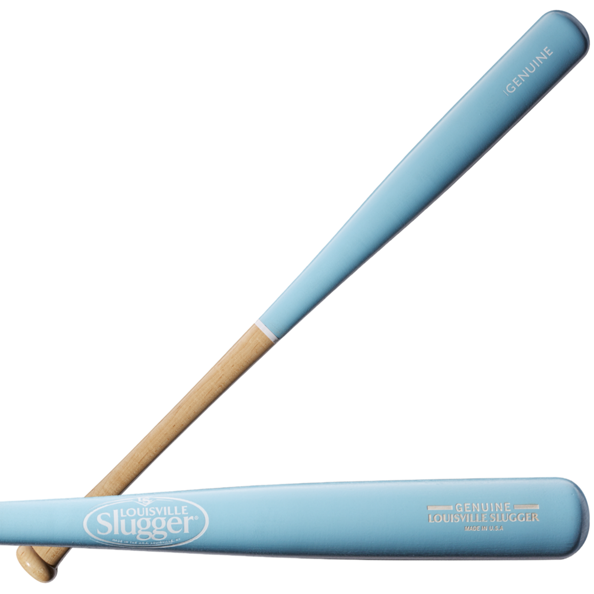 Louisville Slugger Genuine Mix Unfinished Light Blue Baseball Bat-6
