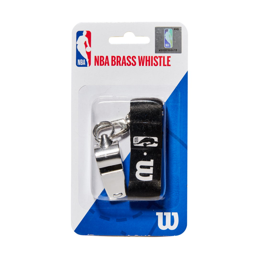 Wilson NBA Brass Whistle with Lanyard Basketball-1