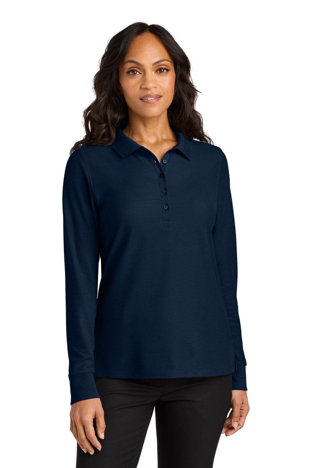 Port Authority Women's Wearever Signature Pique Long Sleeve Polo LK200LS Womens Apparel Shirts & Tops