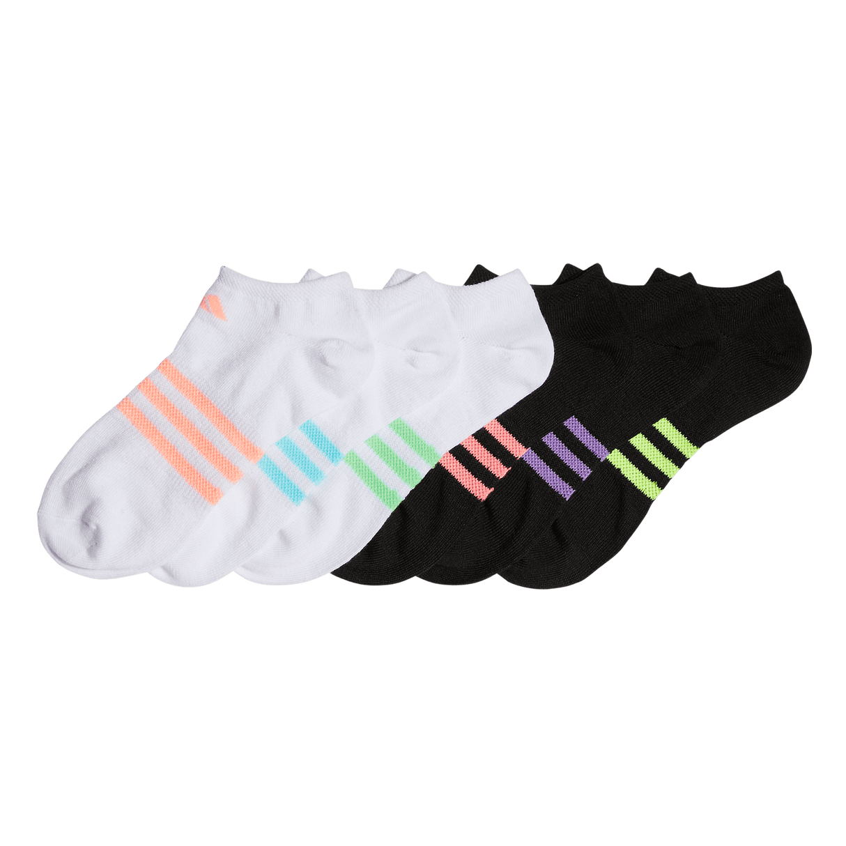 adidas Girl's Superlite 6-Pack No Show Sock-7