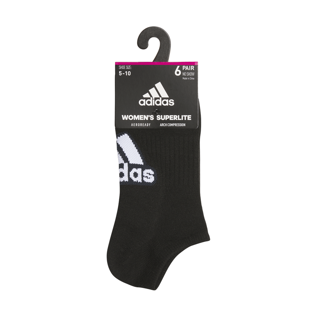 adidas Women's Superlite Classic 6-Pack No Show Sock-8