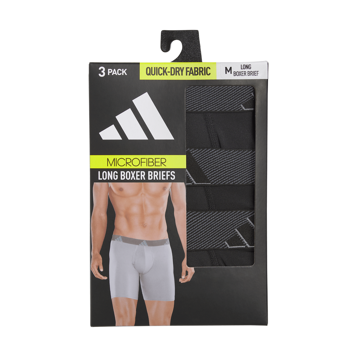 adidas Men's Microfiber 3-Pack Long Boxer Brief-8