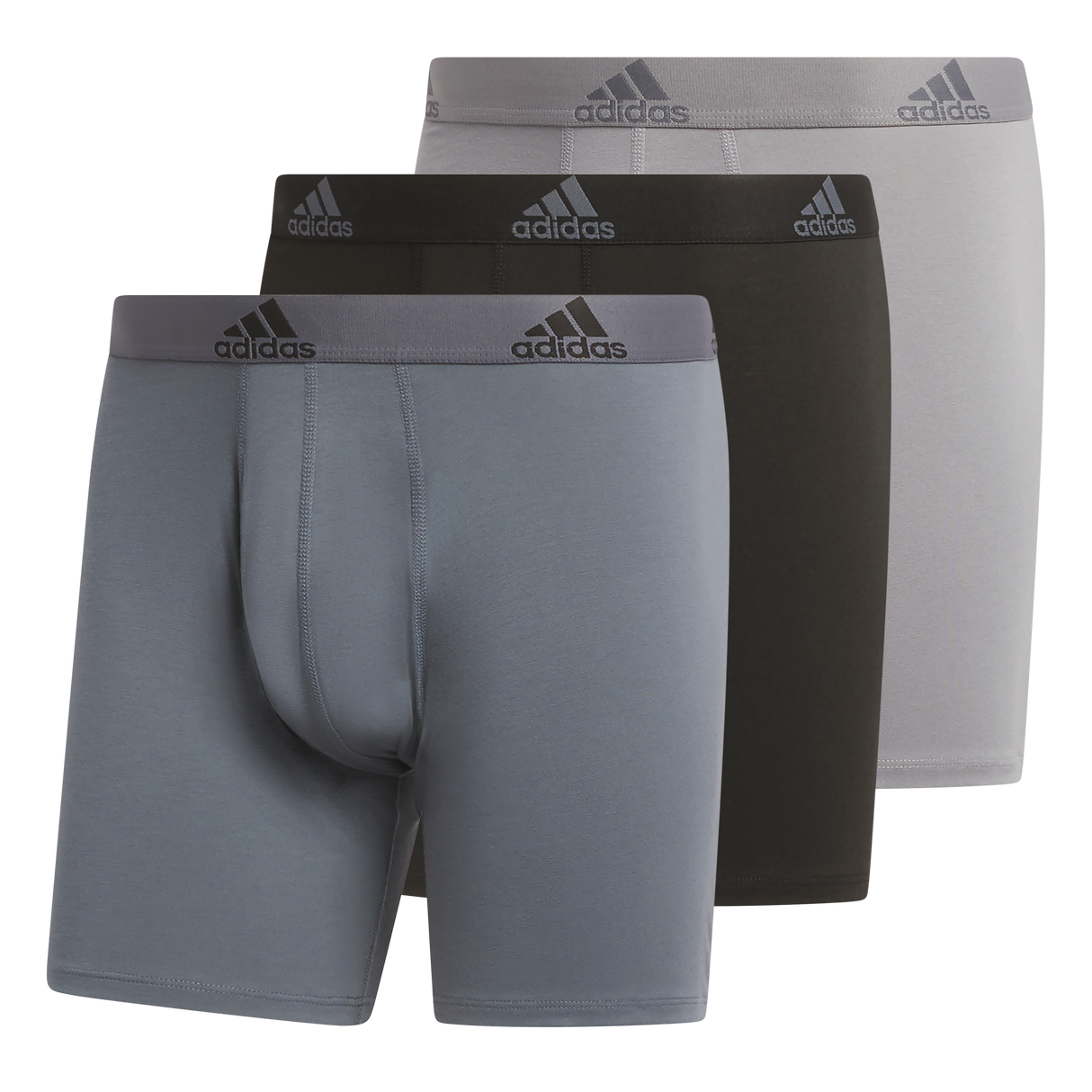 adidas Men's Stretch Cotton 3-Pack Boxer Brief-1