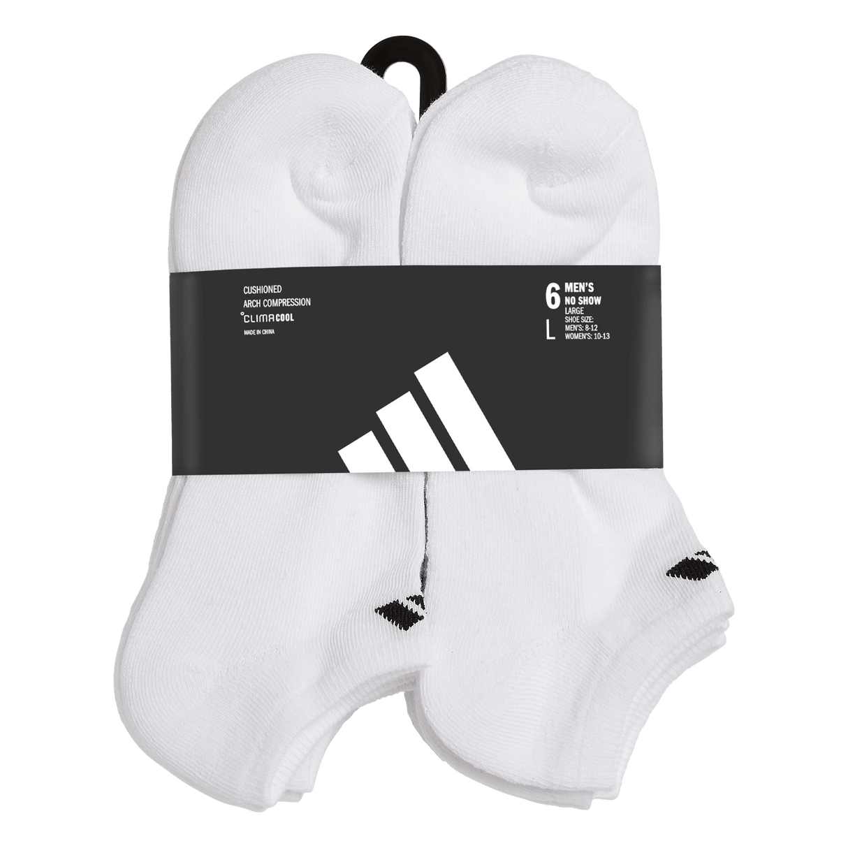 adidas Men's Athletic Cushioned 6-Pack No Show Sock-9
