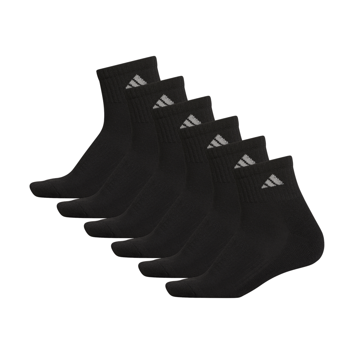 adidas Women's Athletic Cushioned 6-Pack Quarter Sock-8