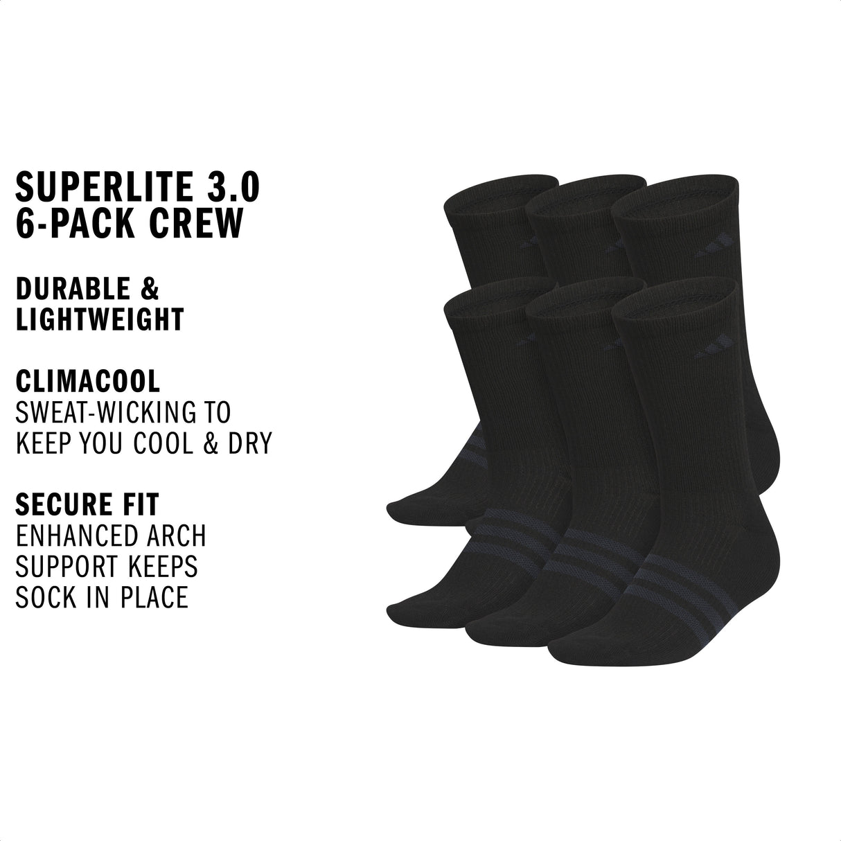 adidas Men's Superlite 3.0 6-Pack Crew-2
