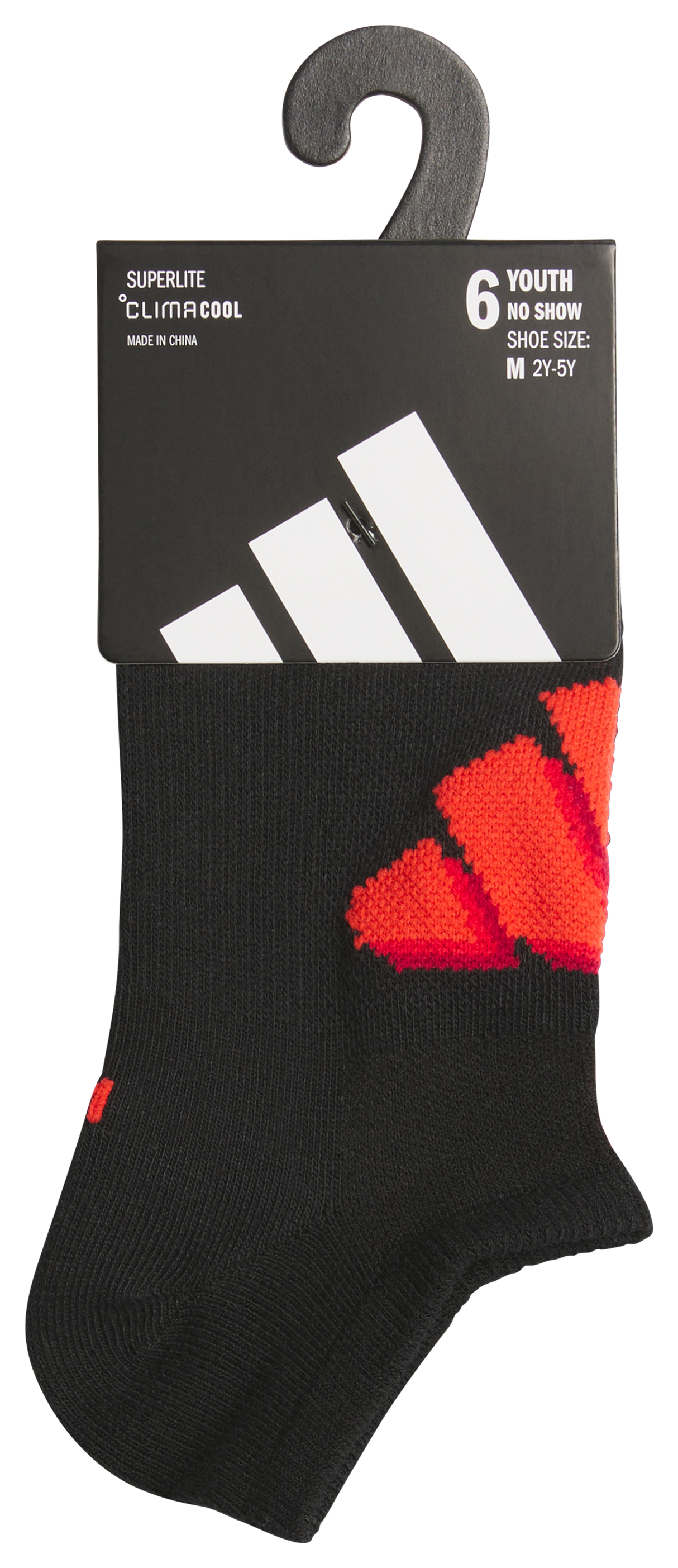 adidas Youth Superlite Classic 2.0 6-Pack No Show Sock-6