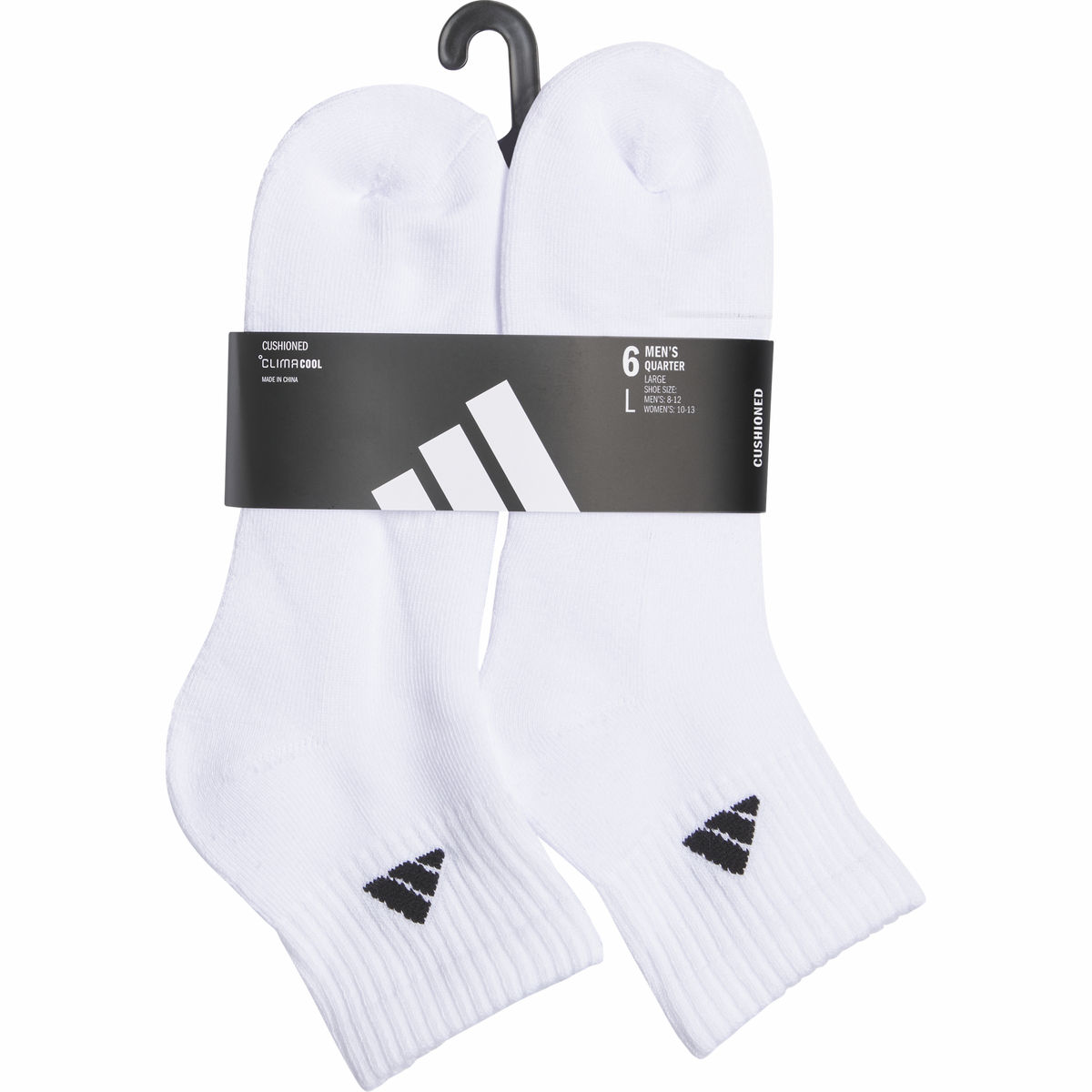 adidas Men's Classic Cushioned 6-Pack Quarter Sock-5