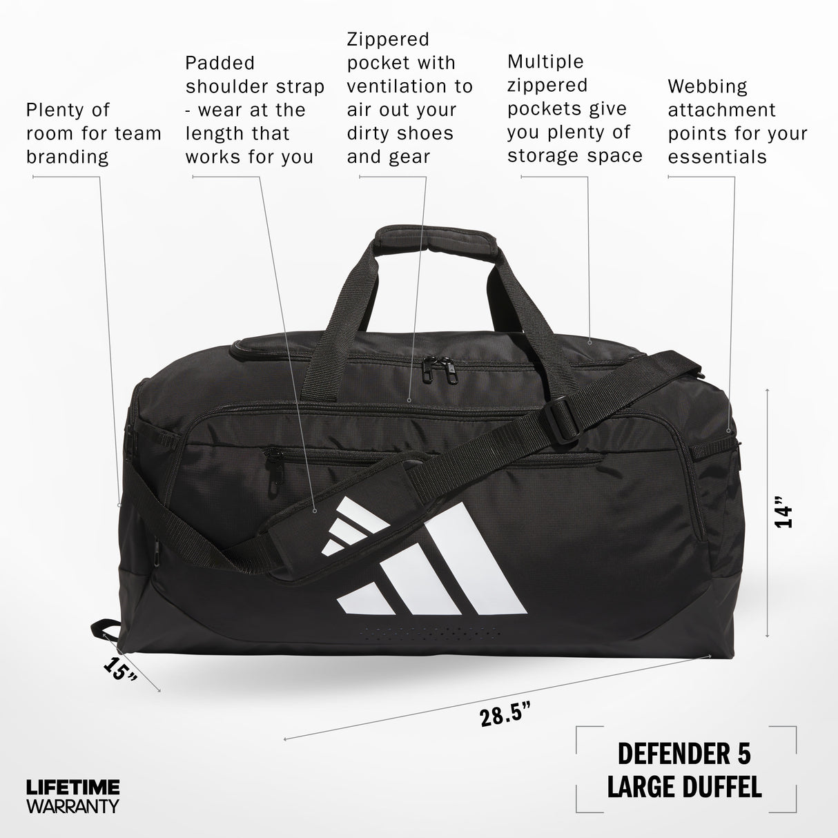 adidas Defender 5 Large Duffel-2