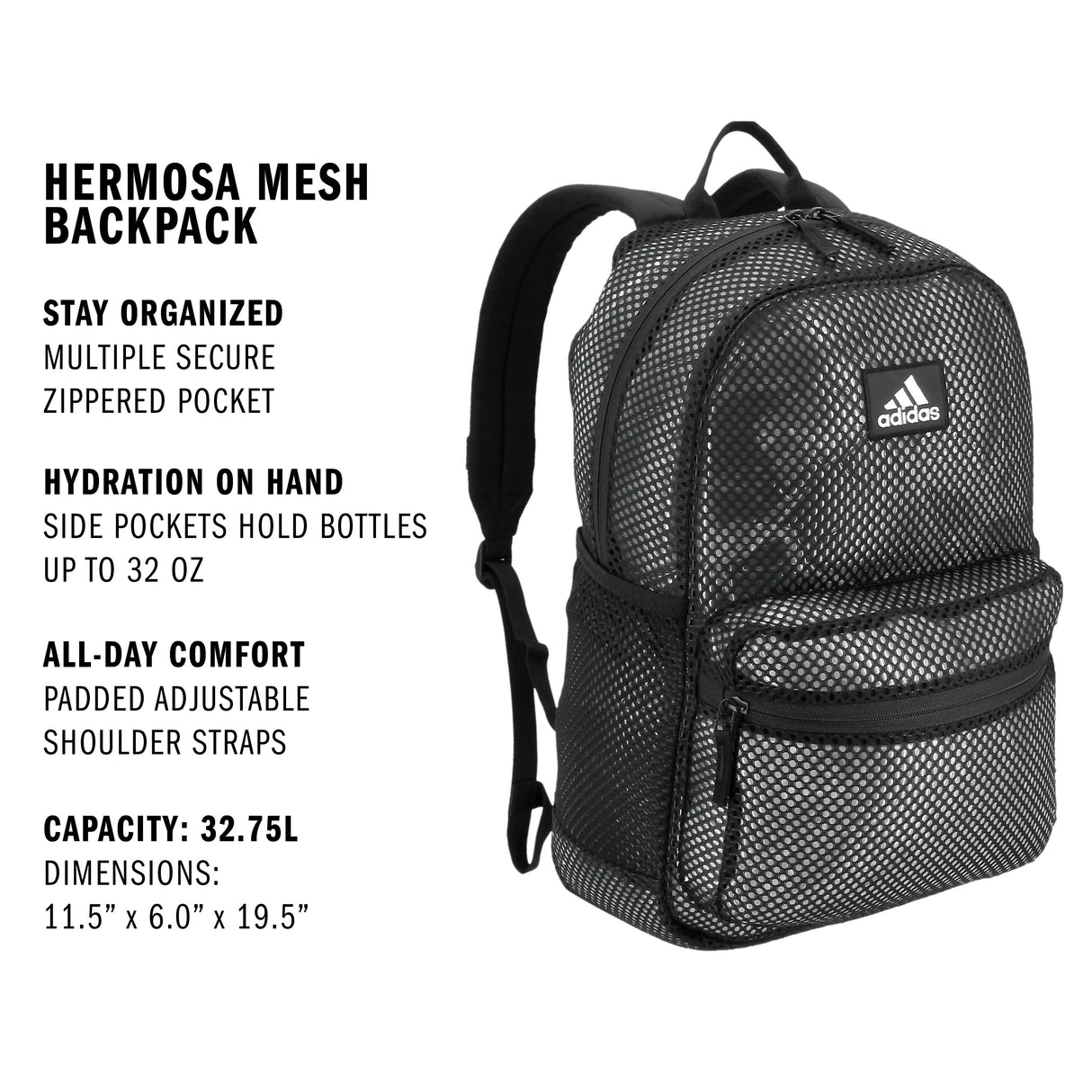 adidas Hermosa II Mesh Backpack-2