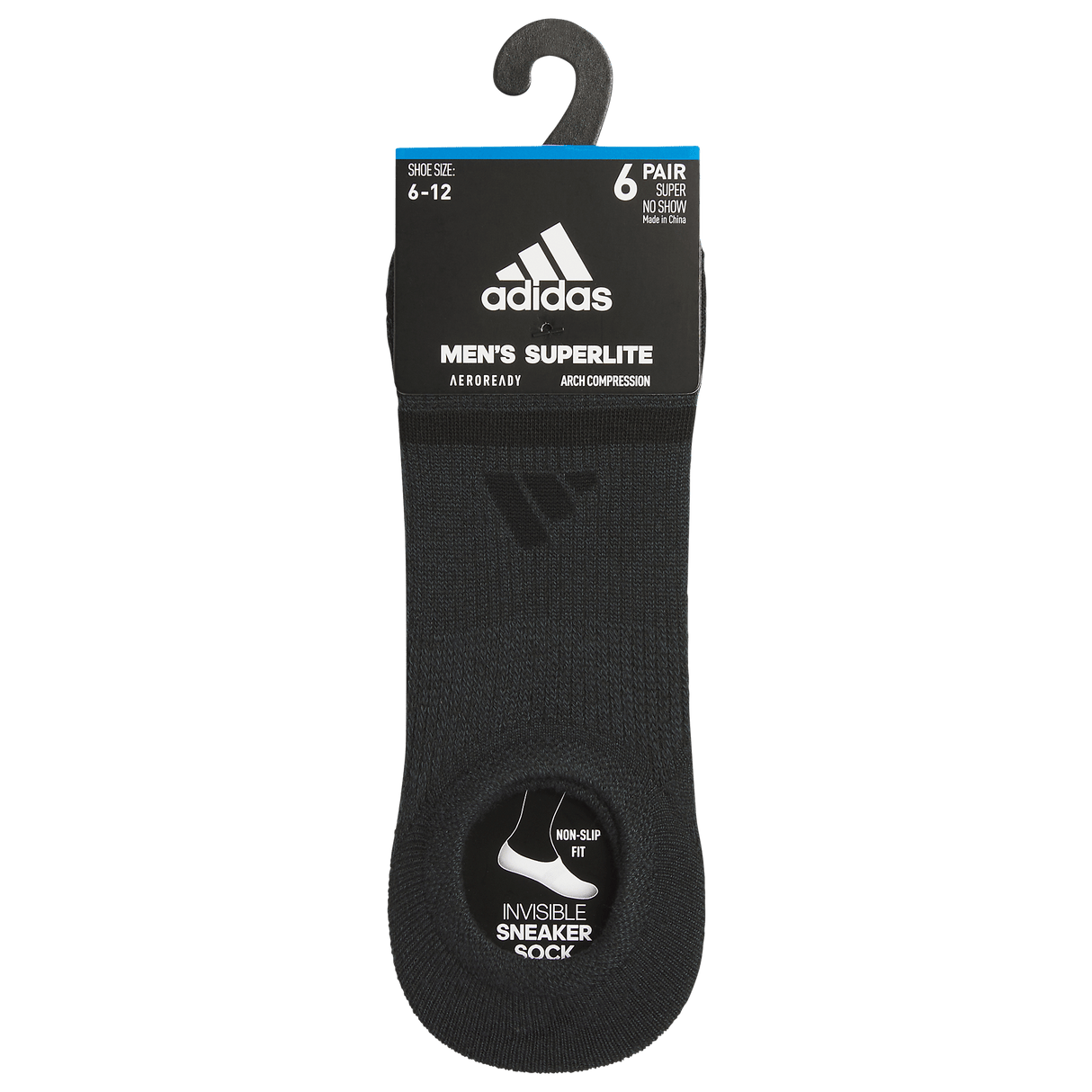 adidas Men's Superlite 3.0 6-Pack Super No Show Sock-6