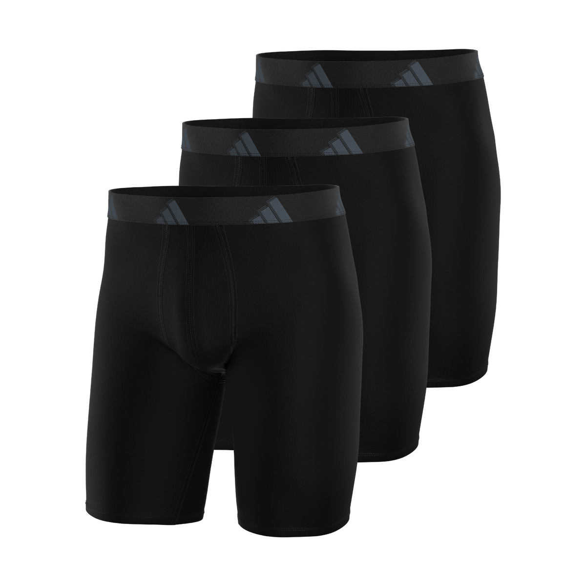 adidas Men's All Day Microfiber 3-Pack Long Boxer Brief-1
