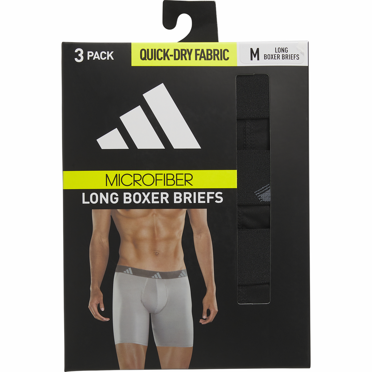 adidas Men's All Day Microfiber 3-Pack Long Boxer Brief-7