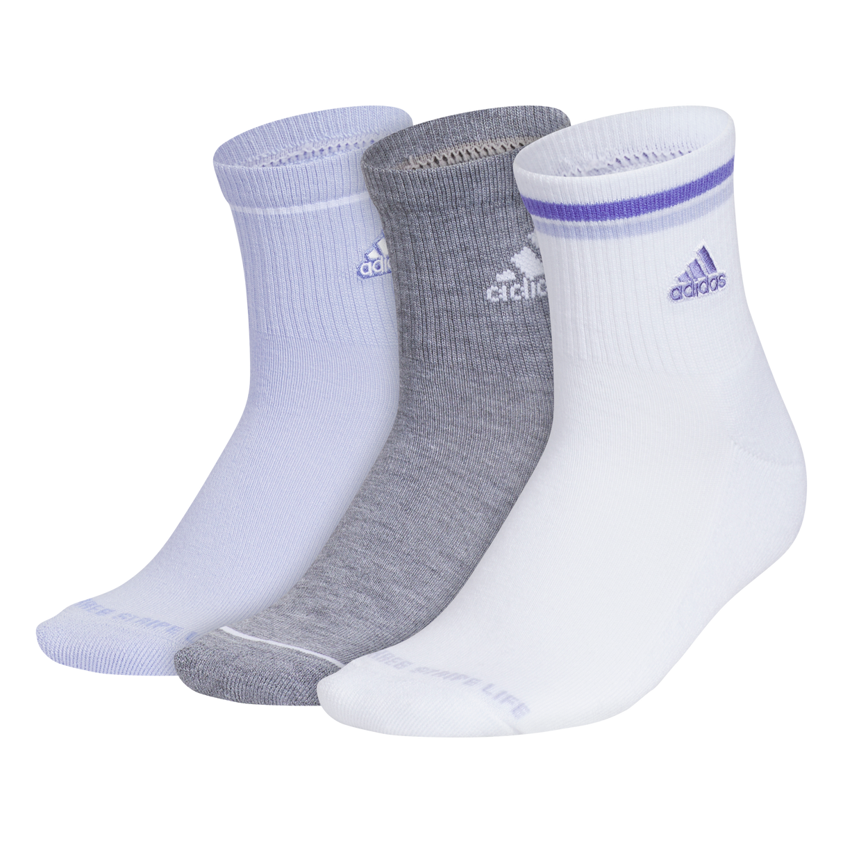 adidas Women's Cushioned Sport 2.0 3-Pack High Quarter Sock-1