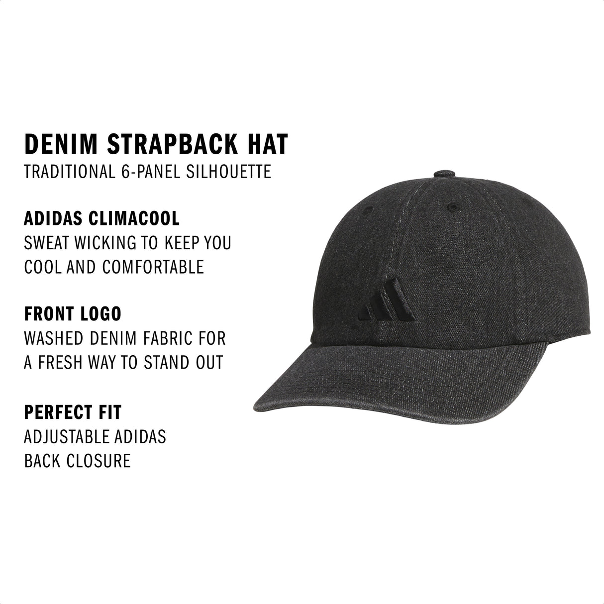 adidas Men's Denim Strapback Hat-3