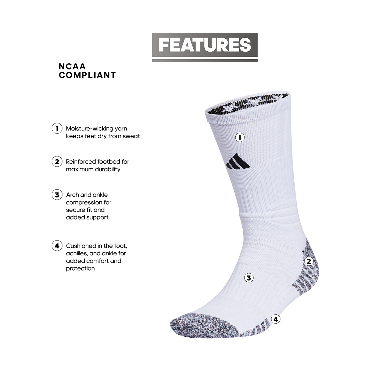 adidas 5-Star Team 2.0 Crew Sock-2