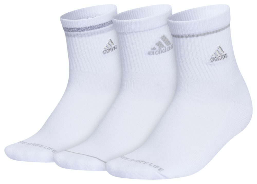 adidas Women's Cushioned Sport 2.0 3-Pack High Quarter Sock Unisex Accessories Socks