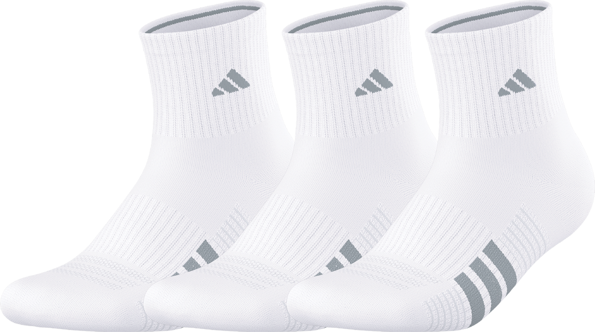 adidas Women's Cushioned 4.0 3-Pack Quarter Sock-1