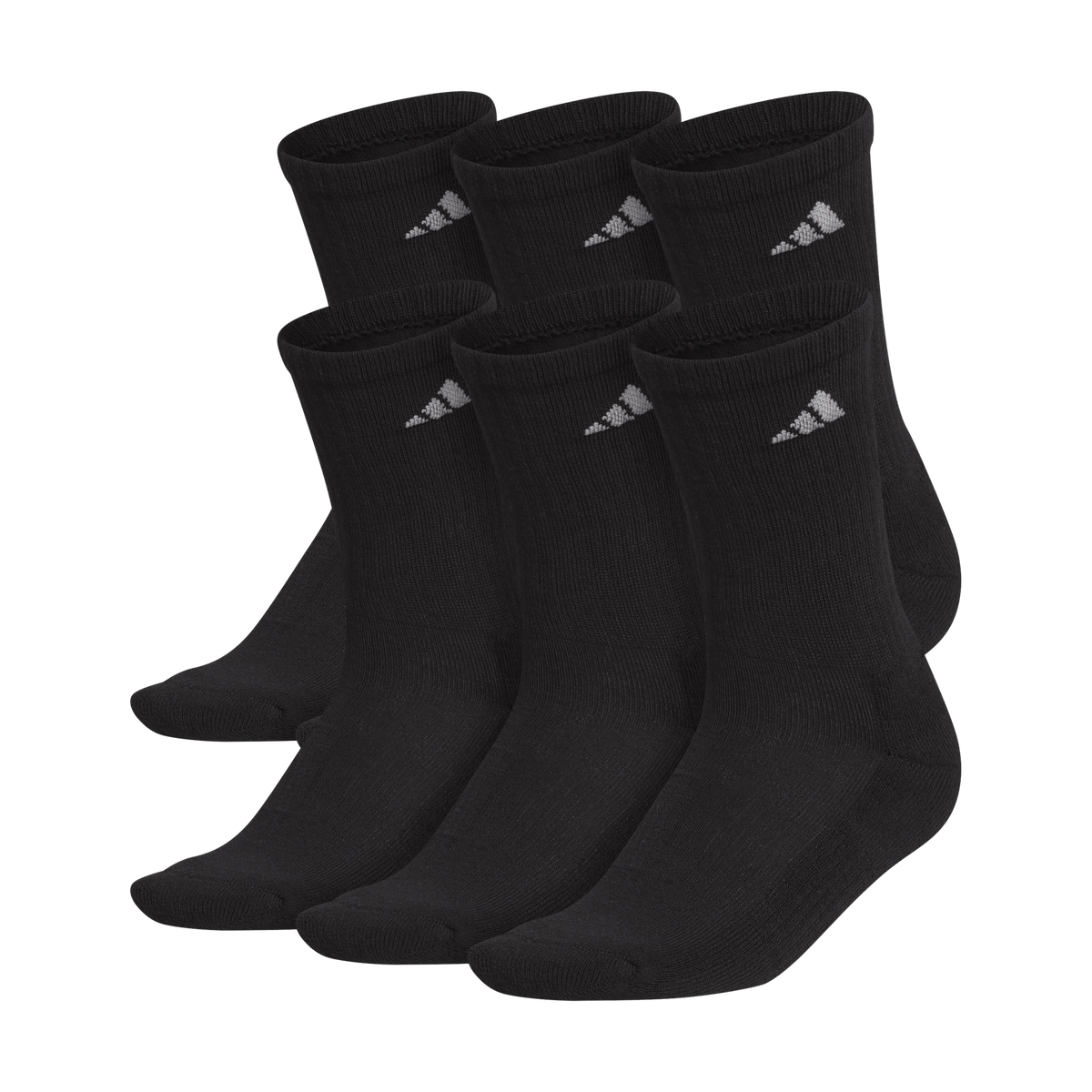 adidas Women's Athletic Cushioned 6-Pack Crew Sock-1