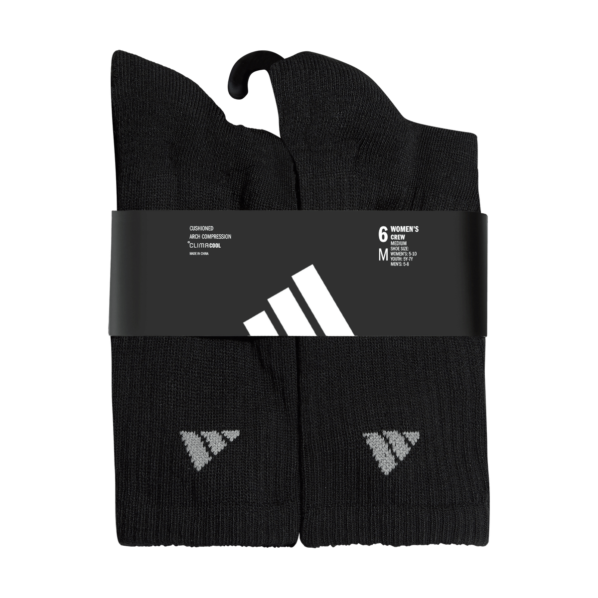 adidas Women's Athletic Cushioned 6-Pack Crew Sock-9